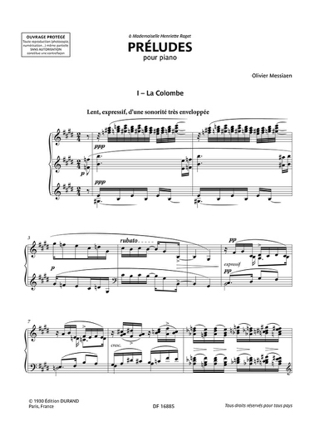 Préludes - Piano - MESSIAEN - Partition - Piano